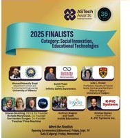 ASTech Awards finalists announcement naming Kristian Bainey a 2025 finalist in the social innovation and educational technologies category
