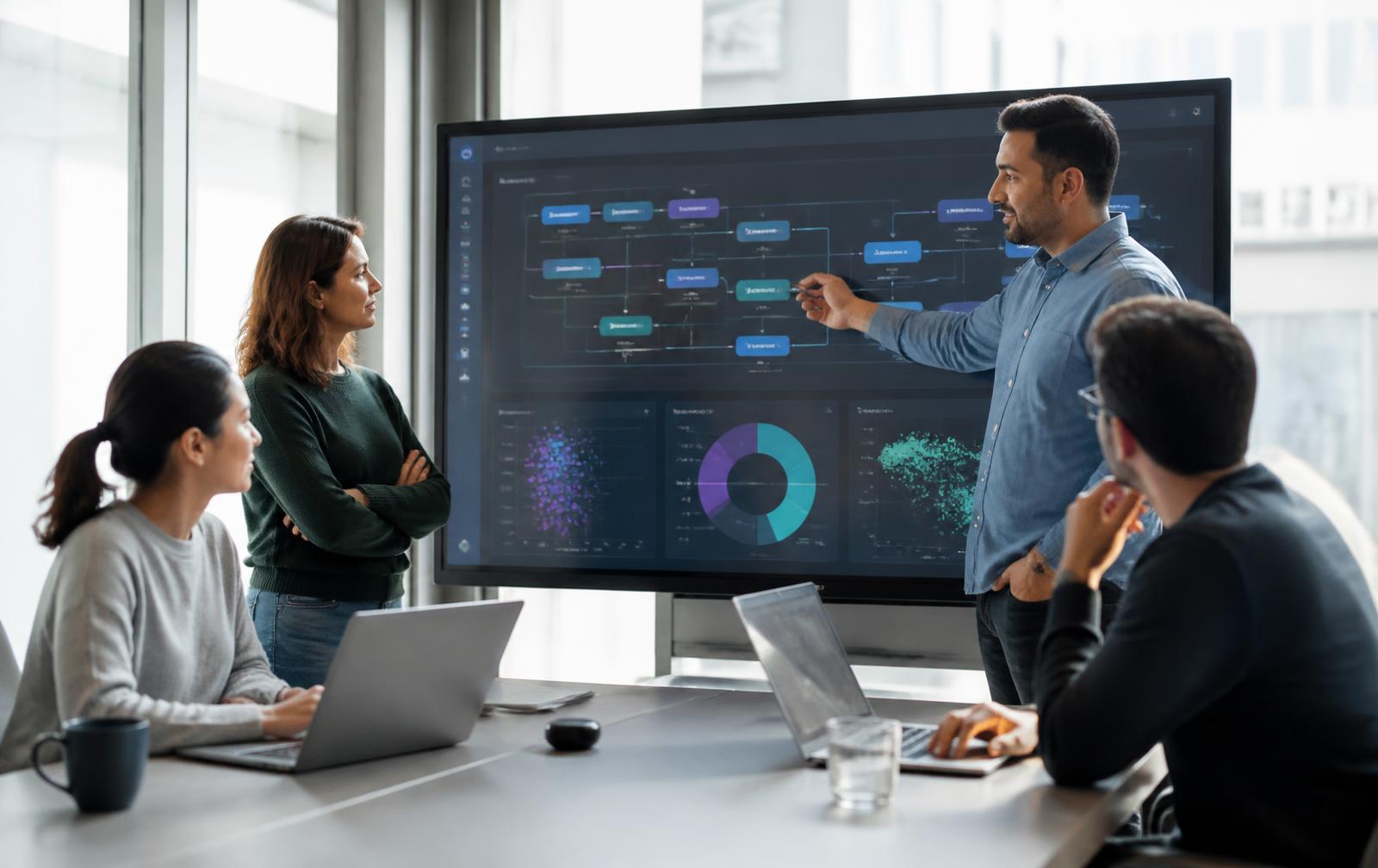 K-PIC Systems delivery team planning an AI transformation roadmap around project analytics dashboards